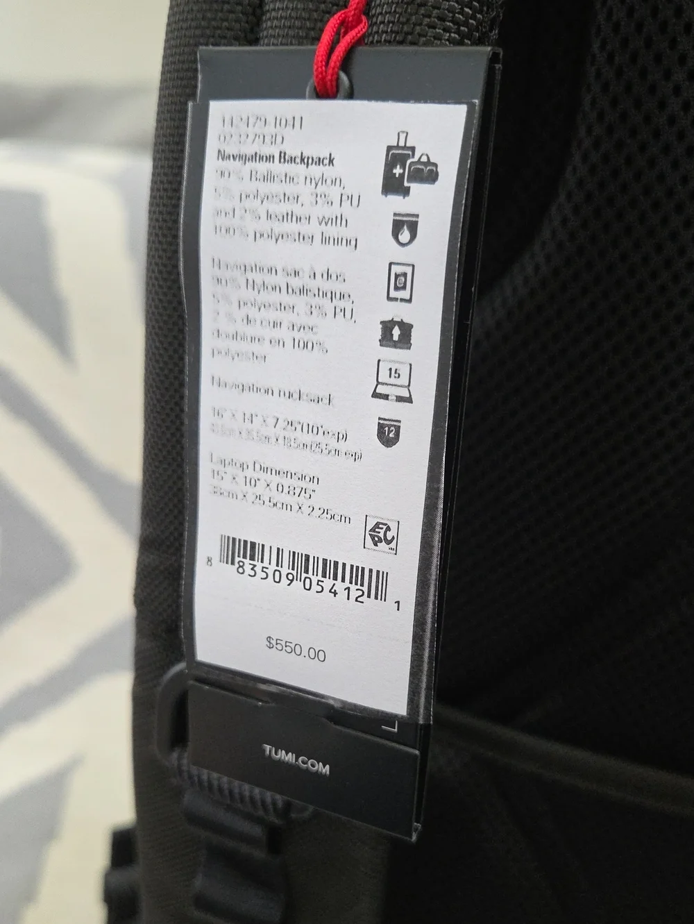 Black  Navigation Backpack New In Box